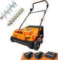 LawnMaster 48V MAX Brushless 16” 2-in-1 Cordless Dethatcher and Scarifier with Removable Thatch Collection Bag Quick-Fold – CLGVB4816