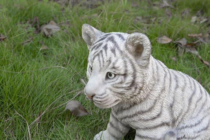 Tocca Hi-Line Gift Sitting White Tiger CUB Statue