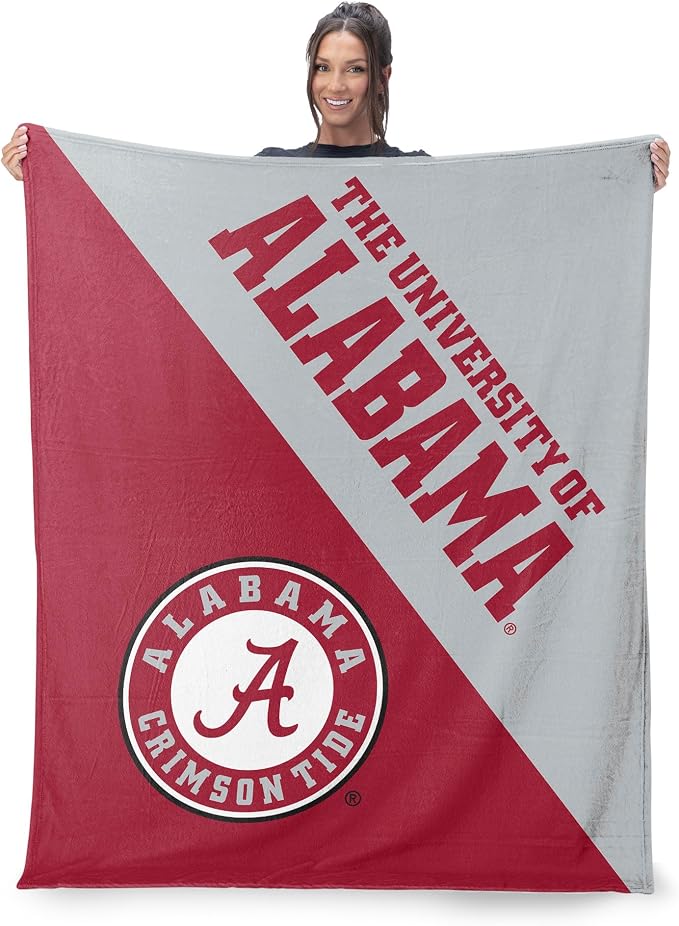 Northwest NCAA Silk Touch Throw Blanket, Ultra Soft Plush Polyester, Lightweight Warm Decorative Fan Gift, 46 x 60 in