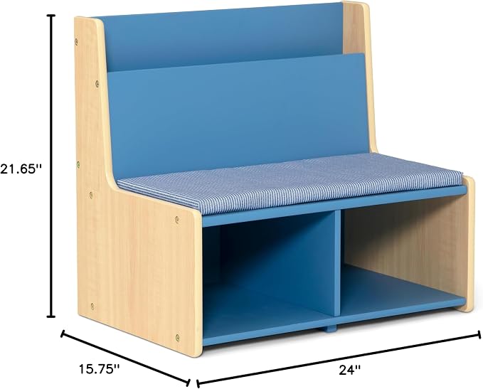 Delta Children - GapKids Reading Nook with Padded Bench - Greenguard Gold Certified, Indigo Blue