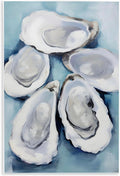 Five Oyster Shells Nautical, 13 x 19 Inch Mounted Print on Wall Plaque | Stupell Industries · By Petal Prints Design · Ready to hang · Perfect for living room · bedroom · office · Made in USA