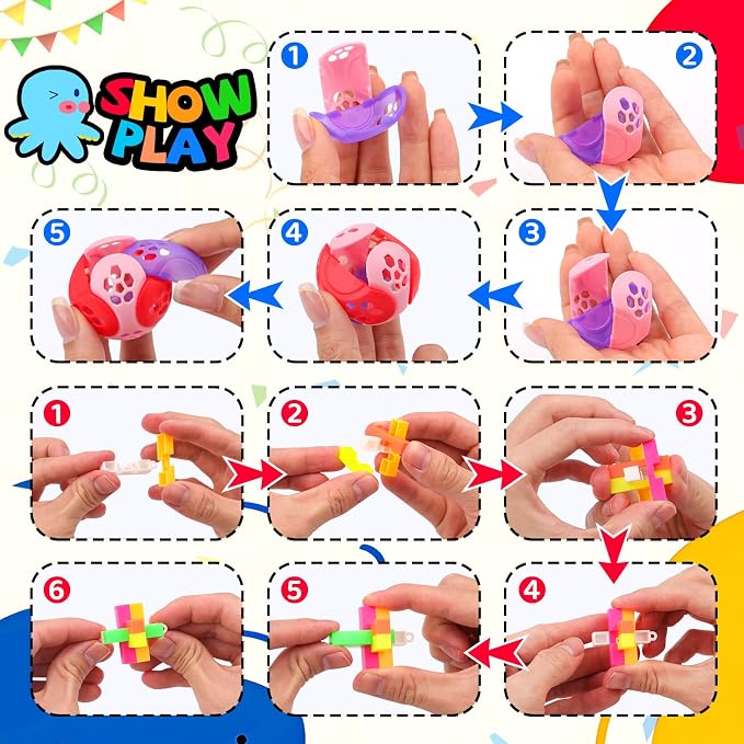 Amy & Benton 200PCS Party Favors for Kids 4-8 Goodie Bags Stuffers,Prize Box Toys for Kids Classroom,Toddler Bulk Fidget Toys Pinata Fillers,Classroom Birthday Gift Carnival Prizes Rewards