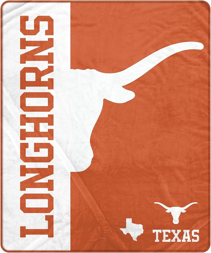 Proformance Home NCAA Texas Longhorns Endzone Ultra Soft Tailgate Throw