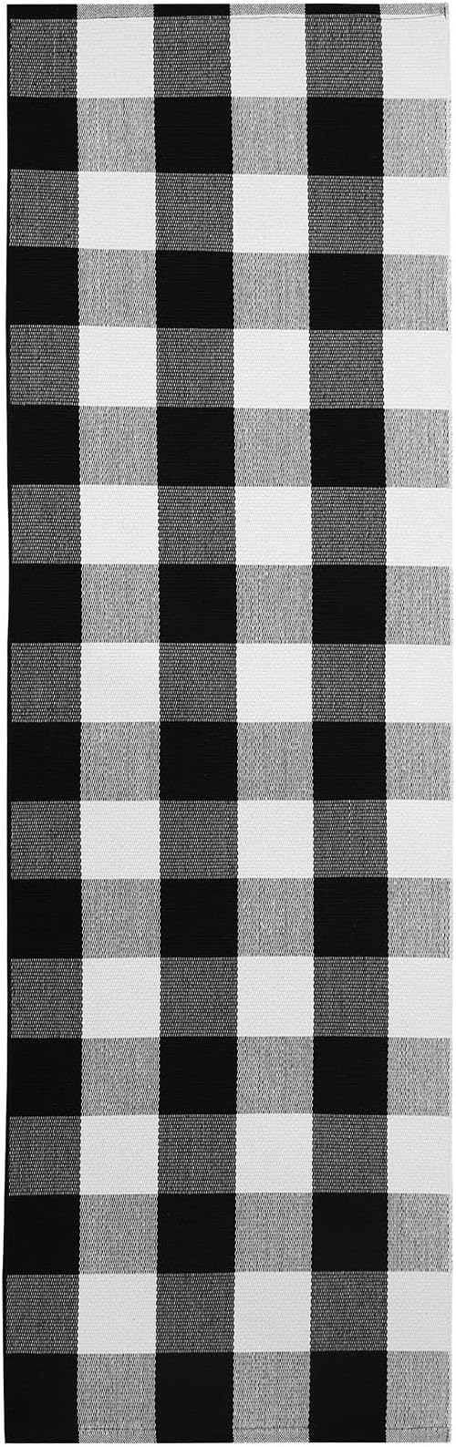 KOZYFLY Buffalo Plaid Rugs 2x6 Ft Runner Rug for Hallway Washable Woven Cotton Kitchen Runner Rug for Entryway Bedroom Living Room Farmhouse Checkered Carpet Runners
