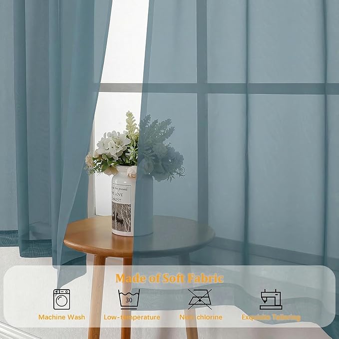 Gwine Extra Long Sheer Curtains 108 Inches Long - Image 8