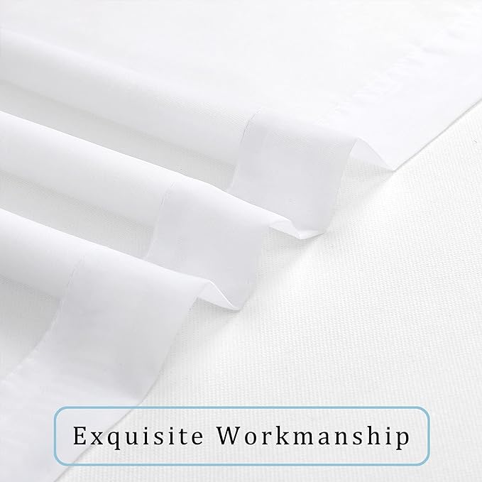 OWENIE White Sheer Curtains 72 Inches Long 2 Panels, Transparent Voile Sheer White Curtains Double Rod Pocket Gauze Drapes for Living Room Bedroom Window Sliding Glass Door Treatment, 42 x 72 Inch