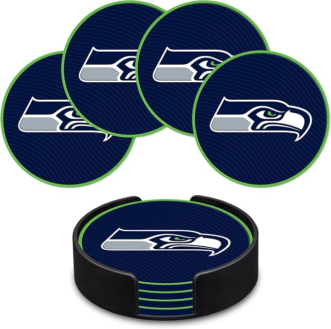 Rico Industries NFL Football Classic Favorites: PVC Coaster Set (4-Pack)