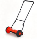 14" Push Lawn Mower, Manual Hand Push Lawn Mower Without Grass Catcher, Lightweight & Portable Walk-Behind Mower for Small Yards, Garden & Patio