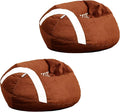 Big Joe Sports Ball Child-Sized Bean Bag Chair for Kids, 2 Pack, Football Plush, Ultra-Soft Lightweight Polyester Blend, 2.5 Foot Refillable | 2.5 feet, Polystyrene Bean Filled, Refillable, Soft Polyester, Safe for Kids Ages 3 and Up, Supports Up to 15...