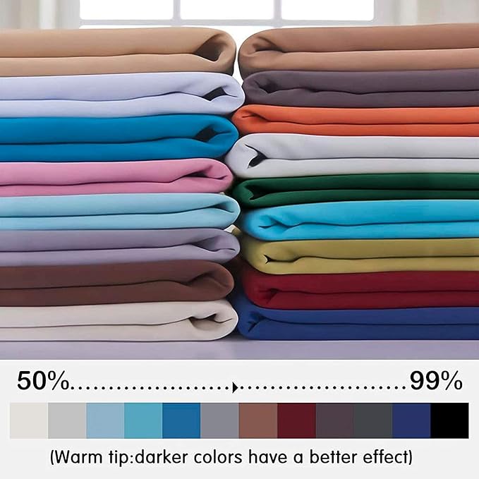 Yakamok 63 Inch Length Blackout Curtains for Bedroom, Thermal Insulated Room Darkening Grommet Top Window Drapes for Living Room,Lilac,42W x 63L,2 Panels