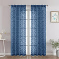 Chyhomenyc Dusty Blue Sheer Curtains 72 Inches Long 2 Panels Set, Light by Chyhomenyc