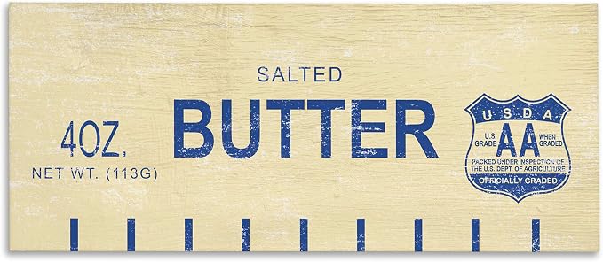 Stupell Industries 'Vintage Salted Butter'| Canvas Art | Stupell Industries | 24 x 10 Inches, Easy to Hang and Sturdy, Made in USA, by Lil' Rue