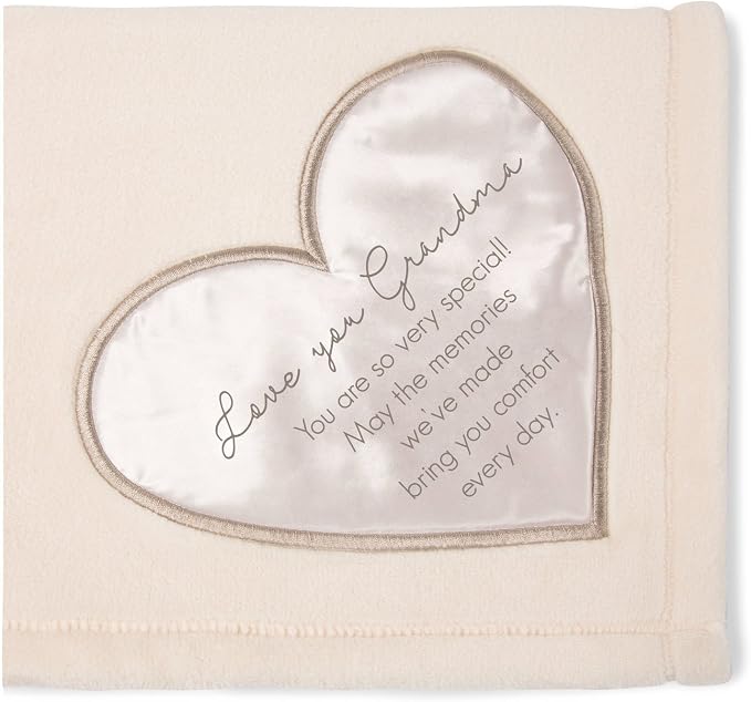 Pavilion Gift Company 19503 Comfort Blanket - Love You Grandma Thick Warm 320 GSM Royal Plush Throw Blanket