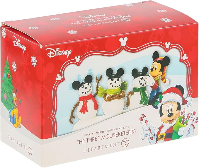 Department 56 Disney Village Accessories The Three Mousketeers Figurine, 2.25 Inch, Multicolor