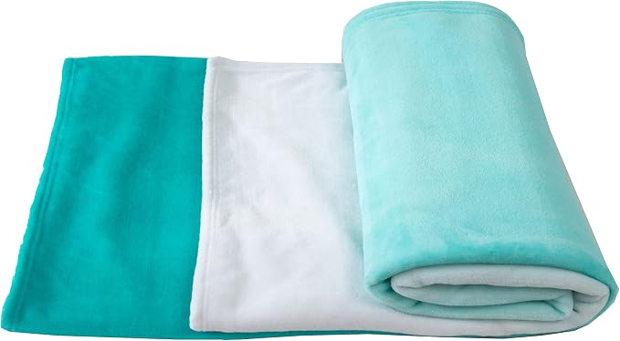 Elegant Comfort Luxury Velvety Feel Blanket, All-Season Lightweight Blanket, Ultra Plush, Soft, Cozy-Fuzzy Flannel Fleece for Couch, Sofa, Bed, Travel, Ombre Design, Twin/Twin XL, Tiffany