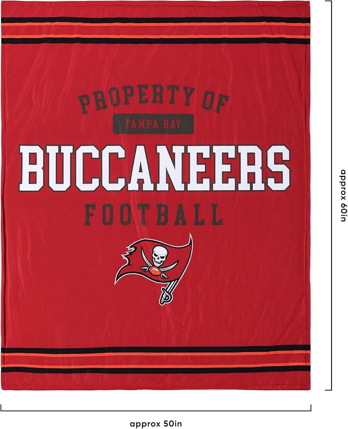 FOCO NFL Unisex-Adult NFL Team Logo Property 60" x 50" Sherpa Plush Throw Blanket