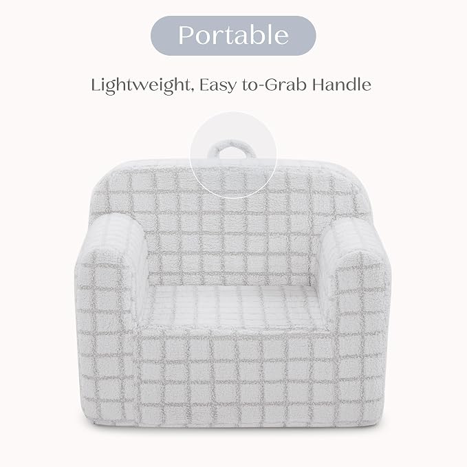Delta Children Checkered Cozee Chair, Grey