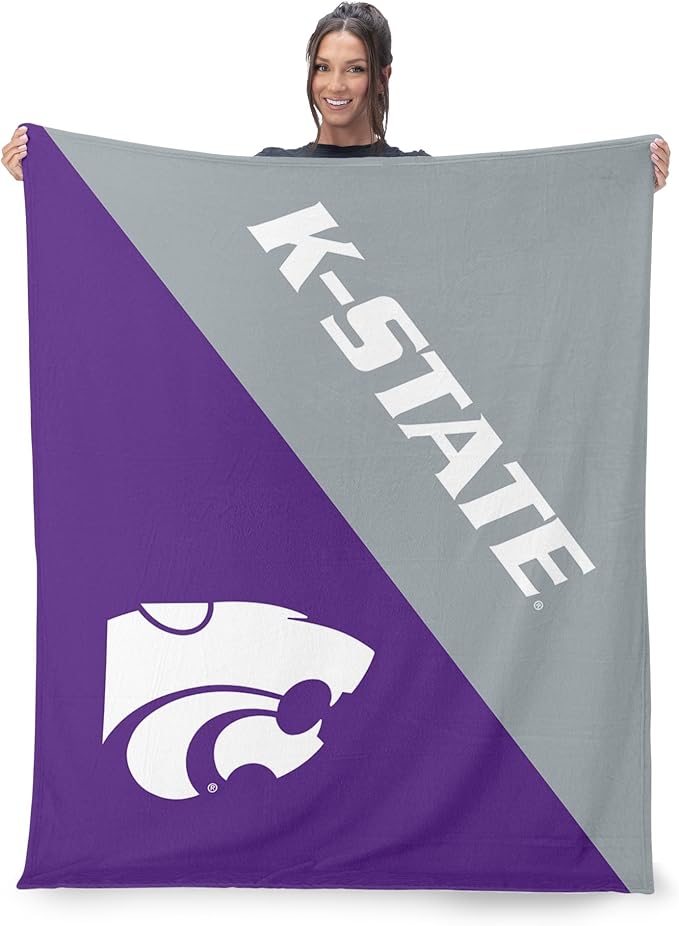Northwest NCAA Silk Touch Throw Blanket, Ultra Soft Plush Polyester, Lightweight Warm Decorative Fan Gift, 46 x 60 in