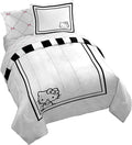 Sanrio Hello Kitty King Comforter Set 7 Piece Bedding for Girls, White | Bed in a Bag, Comforter Sheets Shams Pillowcases, Official Product, Soft Microfiber, Machine Washable, Girls Gift