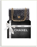 Quilted Purse Glam Bow Box, 10 x 15 Inch Mounted Print on Wall Plaque | Stupell Industries · By Amanda Greenwood · Ready to hang · Chic gift for fashion lovers · Made in USA