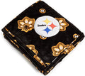 Vera Bradley Women's Fleece NFL Oversized Throw Blanket (Multiple Teams Available), Pittsburghsteelersonblack/Yellowbandana, One Size