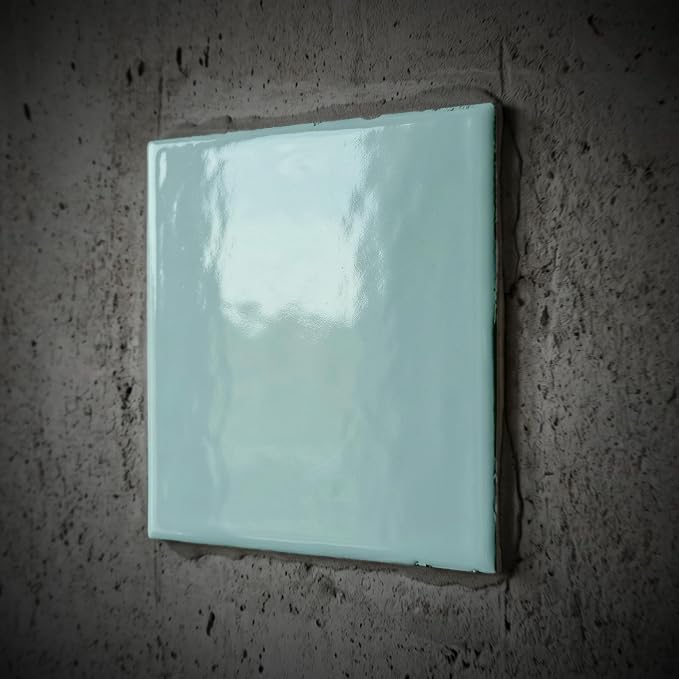 3dRose Plain Mint Blue - Solid Color - Light Turquoise-Grey-Gray - Modern Contemporary Simple Pastel Teal 8 Inch Ceramic Tile