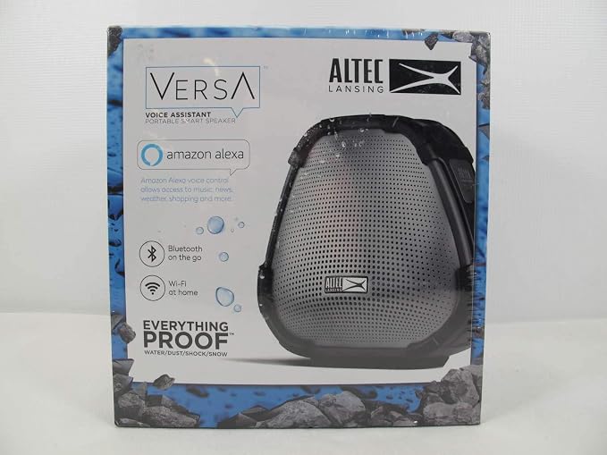 Altec Lansing VersA Smart Portable Bluetooth Speaker Black and Silver