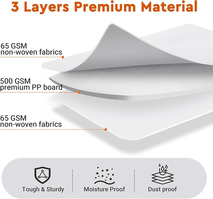 StorageTastic 4 Pack Bed Sheet Closet Organizers and Storage,Sturdy Foldable Storage Containers with Window and Label,Storage and Organization for Bedding Sheets,Duvet Covers,Blankets (White)