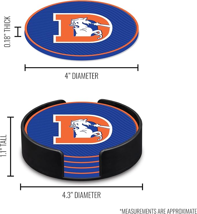 Rico Industries NFL Football Classic Favorites: PVC Coaster Set (4-Pack)