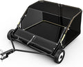 YITAMOTOR 42" Lawn Sweeper Tow Behind with 12 cu.ft Capacity Collector | 42" Tow Behind Lawn Sweeper with 25 cu.ft Large Hopper. Rotating brush drum, Pull Behind Lawn Sweeper for Tractors/ATVs.