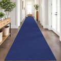 IOHOUZE Washable Exrea Long Hallway Runner Rug 3x20 Non Slip Rubber Backed Kitchen Runner Entryway Runner Indoor, Woven Rugs Floor Carpet for Kitchen Hall Entryway, Royal Blue/Navy