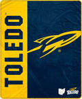 Proformance Home NCAA Toledo Rockets Endzone Ultra Soft Tailgate Throw