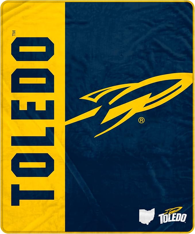 Proformance Home NCAA Toledo Rockets Endzone Ultra Soft Tailgate Throw