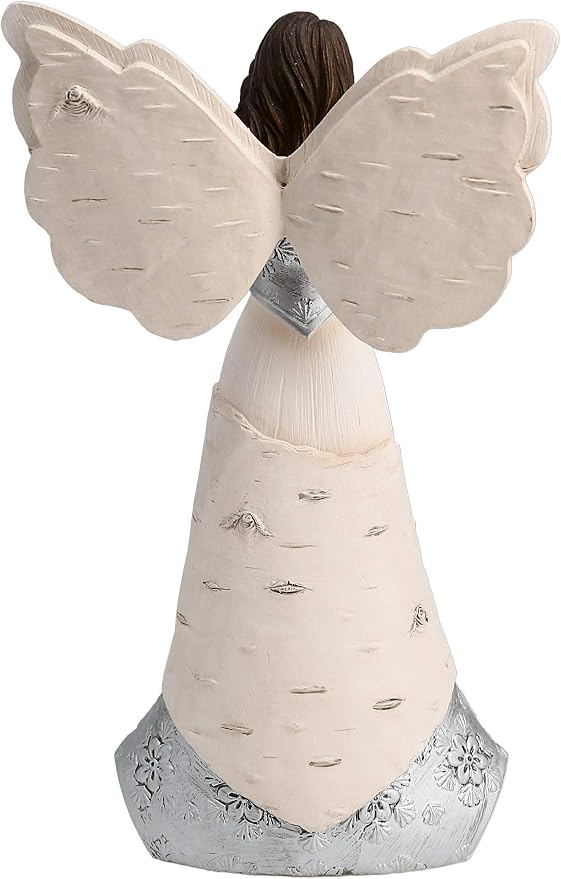 Pavilion Gift Company Elements 82328 Angel Figurine Holding Butterflies, Best Things In Life, 8-Inch , White