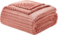 Nestl Rose Throw Blanket for Couch - Cozy Warm Fuzzy Blankets for Women, Plush Small Fleece Throws for Girls - Misty Rose, 50 x 60 Inches