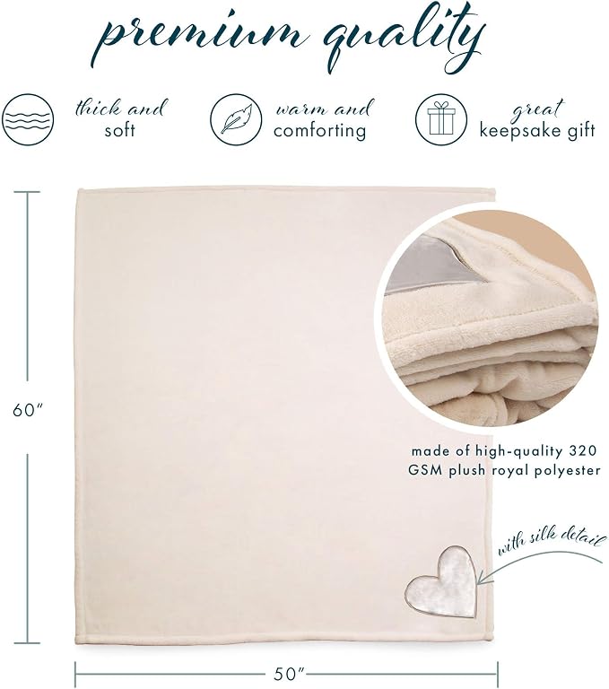 Pavilion Gift Company 19501 Comfort Blanket - in Loving Memory Thick Warm 320 GSM Royal Plush Throw Blanket