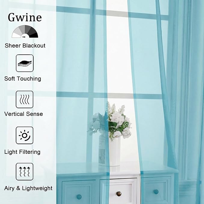 Gwine Sheer Curtains 96 Inches Long - Image 4