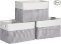 Foldable Storage Bin Collapsible Fabric Storage Basket Cube with Durable Handles Closet Organizer Bins for Organizing Shelves Drawers, Set of 3, 15" x 10" x 9.5", Houndstooth