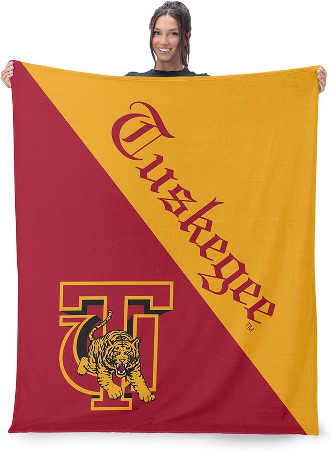 Northwest NCAA Silk Touch Throw Blanket, Ultra Soft Plush Polyester, Lightweight Warm Decorative Fan Gift, 46 x 60 in