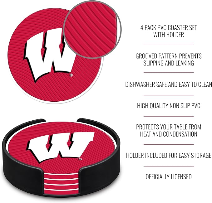 Rico Industries NCAA 4pack Coaster Set - Classic Favorites