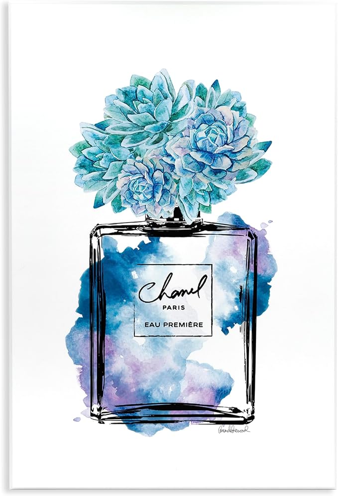 Watercolor Perfume Bottle, 13 x 19 Inch Mounted Print on Wall Plaque | Stupell Industries · By Amanda Greenwood · Ready to hang · Made in USA