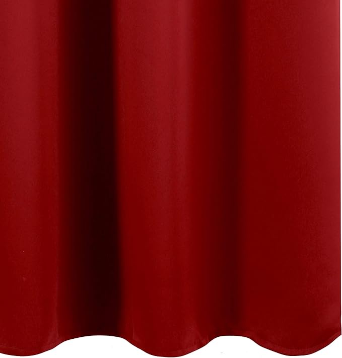 LEMOMO Blackout Curtains 42 x 84 Inch - Red Curtains Set of 2 Panels - Room Darkening, Thermal Insulated for Living Room