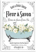 'Vintage Parisian Bathroom Advertisement'| Wall Plaque Art | Stupell Industries | 13 x 19 Inches, Easy to Hang and Sturdy, Made in USA, by Lettered and Lined