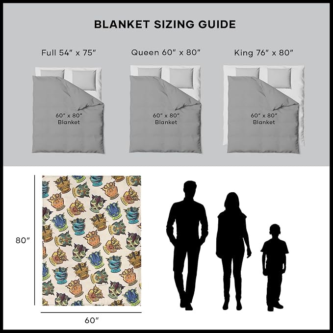 Northwest How to Train Your Dragon Dragon Badges Silk Touch Throw Blanket 60x80 inches