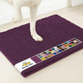 Muddy Mat® | Super Water Absorbent Door Mat Indoor, Microfiber Quick Dry Chenille Entryway Rug,Slip Resistant Front Door Mat,Indoor Mats for Entryway,Machine Washable Pet Rug, Dark Purple 24" x 40"