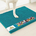 Muddy Mat® | Super Water Absorbent Door Mat Indoor, Microfiber Quick Dry Chenille Entryway Rug, Slip Resistant Front Door Mat, Indoor Mats for Entryway, Machine Washable Pet Rug, Teal 32" x 40"