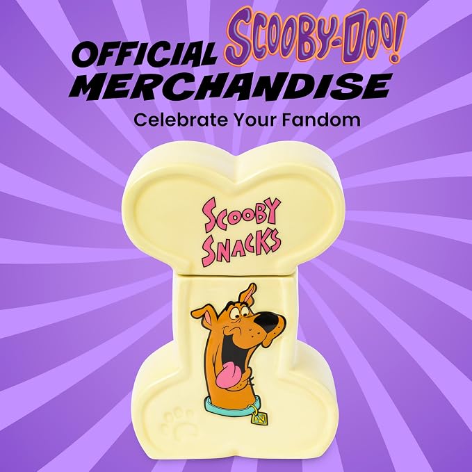 Silver Buffalo Scooby-Doo Scooby Snacks Sculpted, Ceramic Cookie Jar | 4.85 x 3 x 6.75 Inches