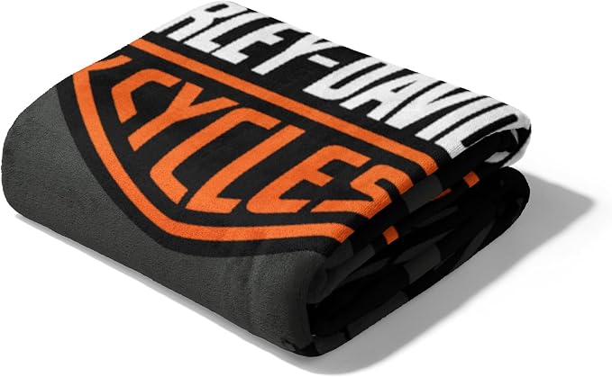 Northwest Harley-Davidson Simple HD Silk Touch Throw Blanket, 46 x 60 in | 100% Polyester, Velvety Feel, Lightweight Warmth, Couch Bed Chair Lounging, Giftable Indoor Comfort
