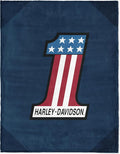 Harley-Davidson Halftone American Silk Touch Throw Blanket, 46 x 60 in | 100% Polyester, Velvety Feel, Lightweight Warmth, Couch Bed Chair Lounging, Giftable Indoor Comfort