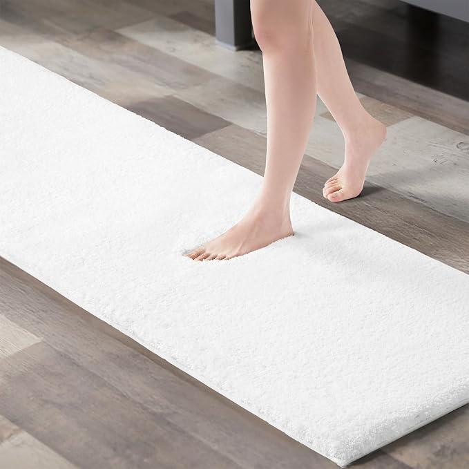 Madison Park Marshmallow Highly Absorbent Bath Runner, 24 x 72, White